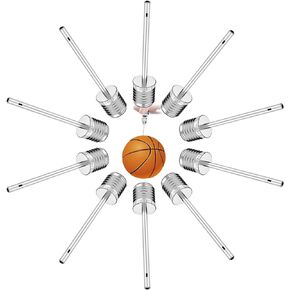 ExeQianming Air Pump Needles, Basketball Pump Needle, Air Pump Inflation Needles with Storage Box, Stainless Steel Ball Pump Inflation Needle for Sports Balls Air Pumping