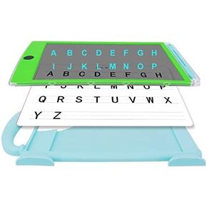 Toys LCD Drawing Tablet, Writing Tablet 8.5 inch, Drawing pad, Doodle Board Educational, Electronic, Drawing pad, with Cartoon case Protector for Kids from 36 Months and Over (Blue Green)