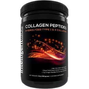 Intelligent Labs Hydrolyzed Type 1 and 3 Collagen Peptides Powder, 100% Cruelty-Free and Grass-Fed Bovine, Supports Healthy Hair, Skin, Nails & Joints, 11g per Serving, 41 Servings a Bottle