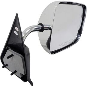 Dorman 955-221 Driver Side Manual Door Mirror - Folding Compatible with Select Dodge Models, Black and Chrome