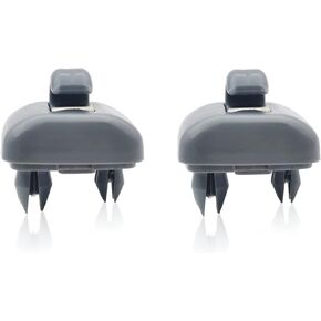 2-Pack Grey Interior Sun Visor Hook Clip Base Makeup Mirror Fixing Bracket, Upgraded Car Interior Sunscreen Holder Hook - Compatible with A1 A3 A4 A5 Q3 Q5 OEM(8E0 857 562, 8U0 857 562A)