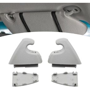 2 PCS Car Sun Visor Support Clip Retainer, Upgraded Interior Hook Clip Base Replacement Parts 95994975, Sun Visor Clip Bracket Hanger with Detachable Lid, Compatible with Chevrolet (Gray)