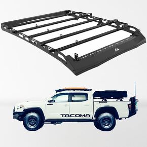 Heavy Duty Top Roof Rack Compatible with 2005-2023 Tacoma Double Cab Top Luggage Holder Upper Storage