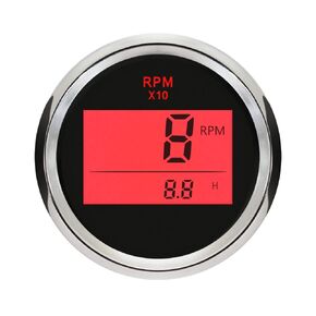 ELING Universal Digital Tachometer RPM REV Counter RPM with Hour Meter 52mm(2") 9-32V with Backlight