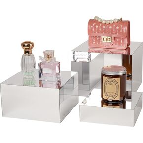 3 Pcs Acrylic Risers for Display, Acrylic Cube Box Nesting Display Risers, Acrylic Food Display Risers Acrylic Boxes Stand Shelf for Catering Dessert Collectibles Jewelry Figures Party