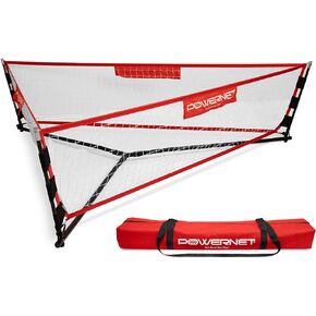 PowerNet Soccer Triple Threat Rebounder | 3-Sided Net | Sandbags Included | 80" L x 21 1/4" H Per Side | Great for Futsal and Soccer
