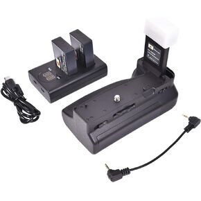 DSTE Replacement for Pro BG-EOSRP Vertical Battery Grip + 2X LP-E17 Batteries + Dual LCD Battery Charger Compatible Canon EOS RP Digital Camera as LP-E17