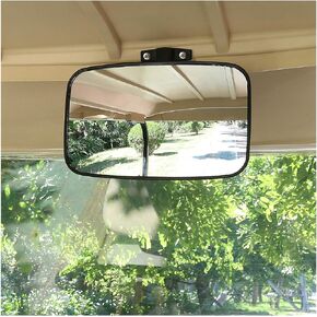 Universal Adjustable Golf Cart Convex Rear View Mirror for EZGO, Yamaha, Club Car