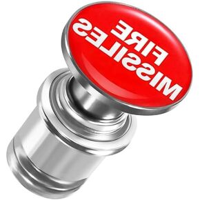 Silver Fire Missiles Button Car Cigarette Lighter Plug, Aluminum Alloy Push Button Cigarette Lighter Replacement For Most Vehicles with Standard 12 Volt Power Source,Lighting and Electrical