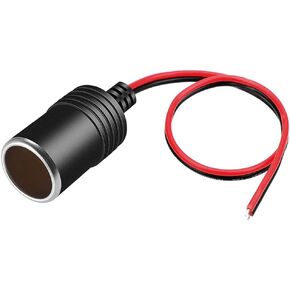 Car Cigarette Lighter Female Socket Cable Plug Adapter for DC 12V / 24V Car Charger Power Cigar Connector Extension, 35cm