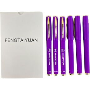Fengtaiyuan 10P18x6, Black Gel Ink Rollerball Pens - Comfortable Non-Slip Grip, Black Ink, Bold Point, 1.0mm, Quick-Drying Ink, 6-Piece Box (10P18x6)