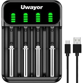 18650 شاحن بطارية 4 فتحات العالمي LED عرض شاحن بطارية ل 21700 20700 22700 26650 22650 26700 18350 18650 17650 17670 16340 3.7 فولت بطارية ليثيوم أيون قابلة للشحن in Kuwait