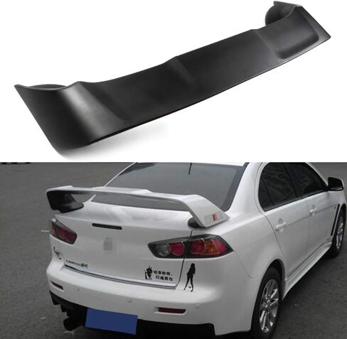 SCITOO Black ABS Rear Trunk Spoiler Wing Replacement fit for2008-2017 for Mitsubishi Lancer EVO 10 in Saudi Arabia