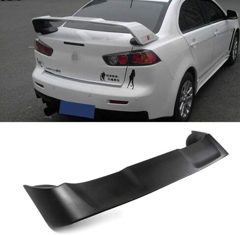 SCITOO Black ABS Rear Trunk Spoiler Wing Replacement fit for2008-2017 for Mitsubishi Lancer EVO 10 in Saudi Arabia