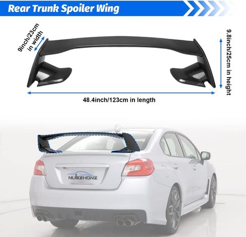 جناح سبويلر خلفي من ألياف الكربون بمظهر خلفي للشفاه متوافق مع سوبارو WRX STi سيدان ذات 4 أبواب 2015-2019 in Kuwait