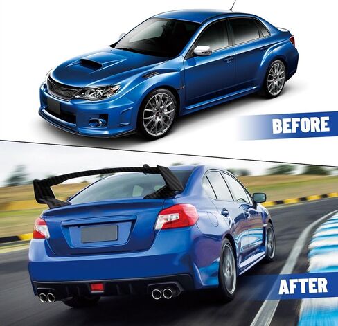 جناح سبويلر خلفي من ألياف الكربون بمظهر خلفي للشفاه متوافق مع سوبارو WRX STi سيدان ذات 4 أبواب 2015-2019 in Kuwait