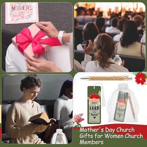 35 Sets Mother's Day Church Gifts Bible Verse Bookmarks Inspirational Bamboo Pens Gift Bags Mom Christian Gifts Bulk Religious Mothers Day Party Favors in Saudi Arabia