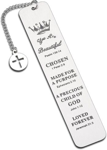 Inspirational Baptism Bible Verse Bookmark Easter Gift for Girls Daughter Christmas Stuffers Christian Bookmark Religious Gift for Women Book Lovers Female Friend Sister Birthday Gift in Saudi Arabia
