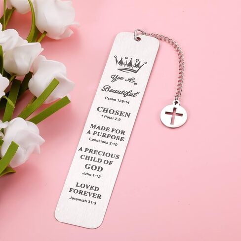 Inspirational Baptism Bible Verse Bookmark Easter Gift for Girls Daughter Christmas Stuffers Christian Bookmark Religious Gift for Women Book Lovers Female Friend Sister Birthday Gift in Saudi Arabia
