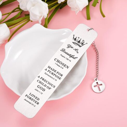 Inspirational Baptism Bible Verse Bookmark Easter Gift for Girls Daughter Christmas Stuffers Christian Bookmark Religious Gift for Women Book Lovers Female Friend Sister Birthday Gift in Saudi Arabia