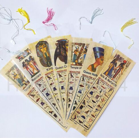 مجموعة من 10 علامات كتاب بردية مصرية كبيرة للتاريخ التعليمي in Kuwait