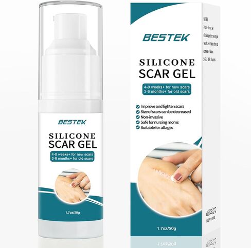 BESTEK Scar Cream, Advance Scar Gel for Surgical Scars,Face,Body,Leg, Burns, Acene,C-Section, Stretch Marks, Keloids,Scar Treatments for Old & New Scars,Scar Removal for Women Men,1.76oz/50ml in Saudi Arabia