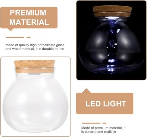 الزجاجات الزجاجية، زجاجات الفلين الزجاجية، سدادة الفلين، الزجاجات الزجاجية وإضاءة LED، زجاج عرض تررم لحفلات الزفاف DIY، الجرار ميسون، الحرف اليدوية، زينة عيد الميلاد (رقم 3) الجرار الزجاجية الصغيرة in Kuwait