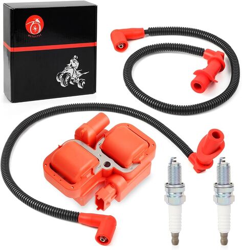ملف الإشعال وشمعة الإشعال وغطاء مع سلك لبولاريس سبورتسمان رينجر 700 800 2005-2016 RZR 4 S 800 2008 2009 2010 in Saudi Arabia
