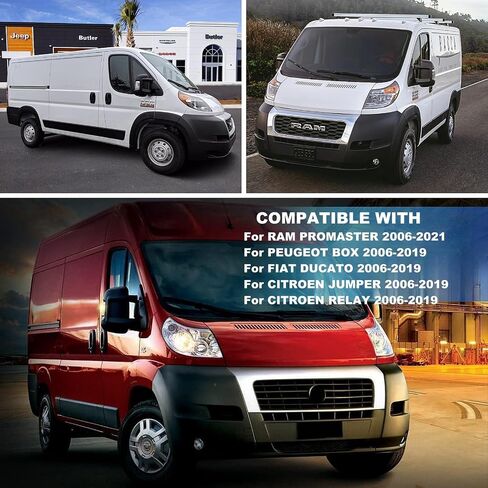ضوء إشارة الانعطاف الوامض لـ Ram ProMaster 1500 2500 3500 2014 2015 2016 2017 2018 2019 2020 2021، مؤشر مرآة جانبية، تصميم أصلي، بدون مصابيح (زوج من العدسات الشفافة) in Kuwait