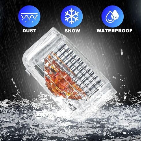 ضوء إشارة الانعطاف الوامض لـ Ram ProMaster 1500 2500 3500 2014 2015 2016 2017 2018 2019 2020 2021، مؤشر مرآة جانبية، تصميم أصلي، بدون مصابيح (زوج من العدسات الشفافة) in Kuwait