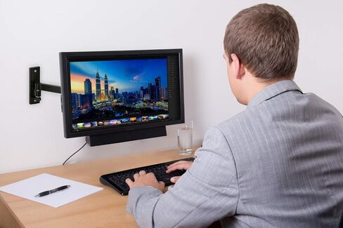 تركيبها! حامل شاشة قابل للسحب على الحائط، دعامة VESA كاملة الحركة لشاشات كمبيوتر LCD LED تصل إلى 30 بوصة، ذراع مفصلي يناسب الشاشات حتى 30 بوصة، متوافق مع VESA 75 100، سعة 33 رطل in Saudi Arabia
