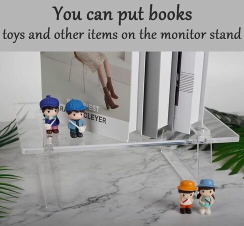 Monitor Stand Riser, Clear Acrylic Computer Monitor Stand,Ergonomic Desk Riser Increases Height By 3.7in - For Laptop, Pc, Notebook, Printer, Computer. in Kuwait
