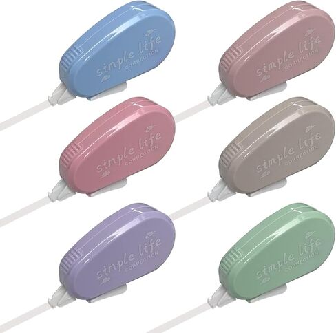 شريط تصحيح الدراسة المكتبي الصغير من zhuohai مكون من 6 قطع، أداة تطبيق سهلة الاستخدام للتصحيحات الفورية وتصحيح الكتابة الخاطئة في أي وقت شريط تصحيح لون الماكارون in Kuwait