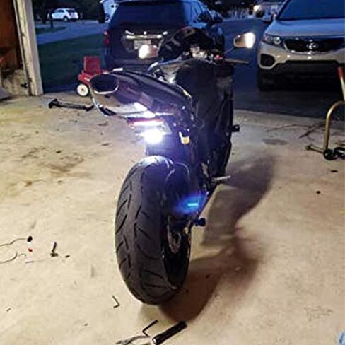 Waterproof Plate Light with 6 Red LED, License Plate Light Backup Light Tail Brake Light for Motorcycle Bike ATV Car RV SUV in Kuwait