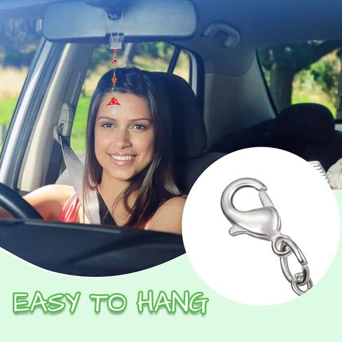 2 Pcs Mushroom Car Hanging Ornament Evil Eye Rear View Mirror Accessories Lucky Rearview Mirror Charms Resin Mushroom Pendant Cute Rear View Mirror Decoration for Vehicle Home Door(Blue, Green) in Saudi Arabia