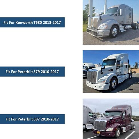 أغطية مرايا غطاء محرك السيارة لـ Kenworth T680 / Peterbilt 579 587، جانب السائق والراكب (زوج) in Saudi Arabia