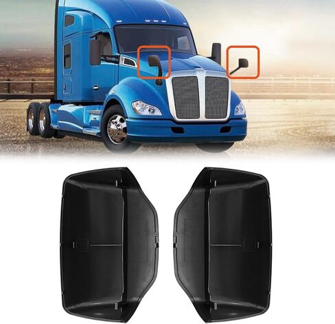 أغطية مرايا غطاء محرك السيارة لـ Kenworth T680 / Peterbilt 579 587، جانب السائق والراكب (زوج) in Kuwait