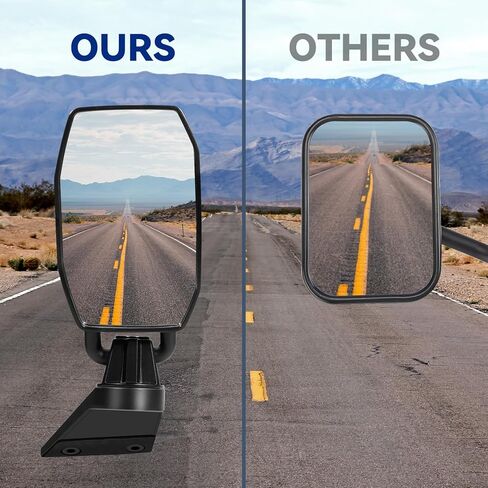 أبواب مرايا مطورة متوافقة مع جيب رانجلر، مرايا جيب جانبية قابلة للتعديل ولا تهتز، تركيب الرؤية الخلفية بدون باب لسيارة جيب رانجلر JK JKU 2007-2018 in Kuwait