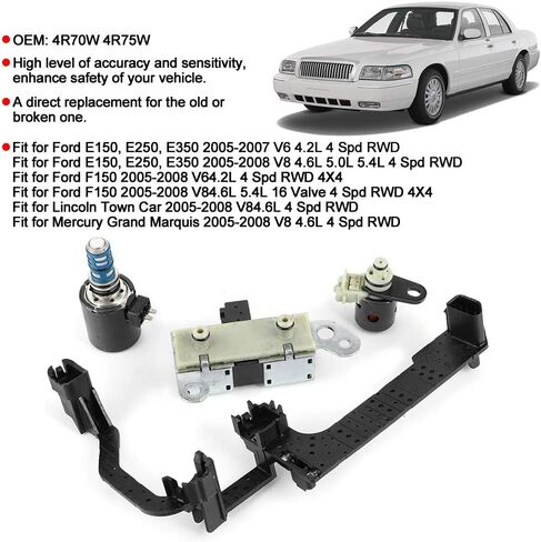 الملف اللولبي للسيارة، 4 قطعة مجموعة صمامات الملف اللولبي ناقل الحركة مناسبة لـ E150 E250 E350 F150 2005-2008 4R70W in Kuwait