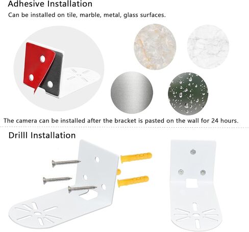 حامل كاميرا على الحائط متوافق مع Google Nest Cam في الهواء الطلق أو في الداخل، بطارية - الجيل الثاني، دعامة تثبيت معدنية للكاميرا، حامل سقف الكاميرا، عصا على التركيب/الحفر in Kuwait