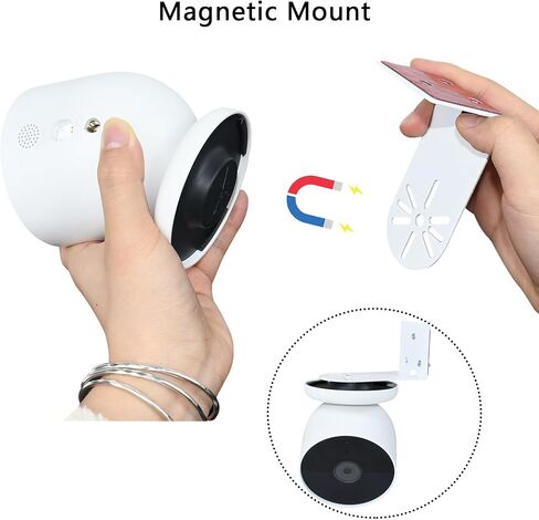 حامل كاميرا على الحائط متوافق مع Google Nest Cam في الهواء الطلق أو في الداخل، بطارية - الجيل الثاني، دعامة تثبيت معدنية للكاميرا، حامل سقف الكاميرا، عصا على التركيب/الحفر in Kuwait