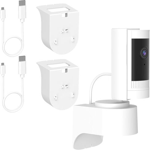 2 حزمة من حامل الكاميرا الدائري الداخلي للكاميرا الداخلية الدائرية (الجيل الثاني والجيل الأول)، حامل تثبيت على الحائط وكاميرا داخلية دائرية 360 درجة للكاميرا الداخلية الدائرية (الكاميرا الحلقية غير متضمنة) in Kuwait