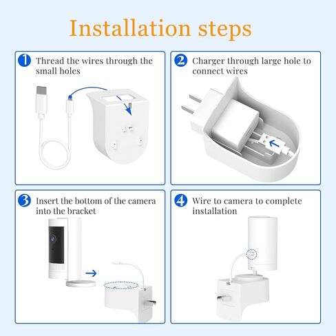 2 حزمة من حامل الكاميرا الدائري الداخلي للكاميرا الداخلية الدائرية (الجيل الثاني والجيل الأول)، حامل تثبيت على الحائط وكاميرا داخلية دائرية 360 درجة للكاميرا الداخلية الدائرية (الكاميرا الحلقية غير متضمنة) in Kuwait