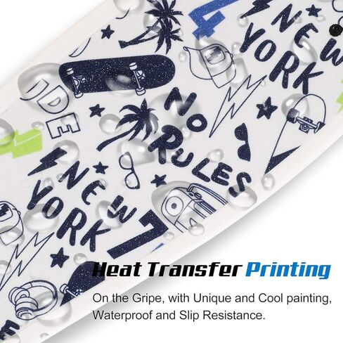 ألواح تزلج WhiteFang مقاس 22 بوصة للأطفال مع عجلات بولي يوريثان ملونة، ألواح تزلج صغيرة للأولاد والبنات المبتدئين in Kuwait