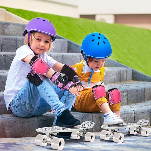 ألواح تزلج WhiteFang مقاس 22 بوصة للأطفال مع عجلات بولي يوريثان ملونة، ألواح تزلج صغيرة للأولاد والبنات المبتدئين in Kuwait