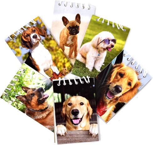 48 Count Dog Animal Mini Notepads Goody Bags Dogs Puppy Animals Themed Memo Spiral Paper Notebooks Baby Shower & Birthday Party Favor Supplies Decorations for Kids Boy Girl Classroom Rewards Giveaways in Saudi Arabia