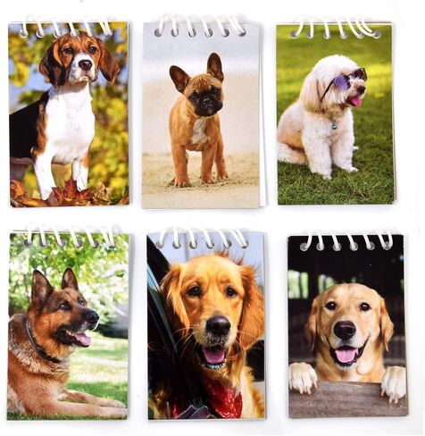 48 Count Dog Animal Mini Notepads Goody Bags Dogs Puppy Animals Themed Memo Spiral Paper Notebooks Baby Shower & Birthday Party Favor Supplies Decorations for Kids Boy Girl Classroom Rewards Giveaways in Saudi Arabia