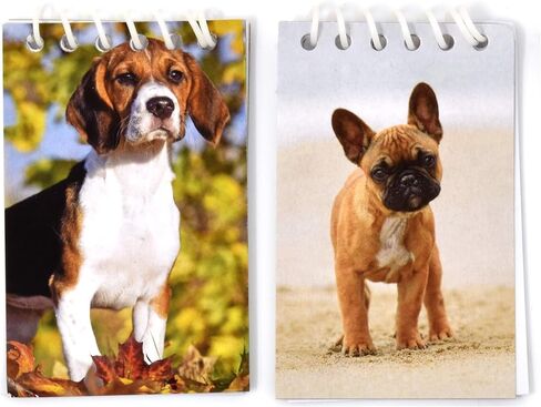 48 Count Dog Animal Mini Notepads Goody Bags Dogs Puppy Animals Themed Memo Spiral Paper Notebooks Baby Shower & Birthday Party Favor Supplies Decorations for Kids Boy Girl Classroom Rewards Giveaways in Saudi Arabia