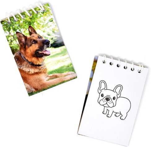 48 Count Dog Animal Mini Notepads Goody Bags Dogs Puppy Animals Themed Memo Spiral Paper Notebooks Baby Shower & Birthday Party Favor Supplies Decorations for Kids Boy Girl Classroom Rewards Giveaways in Saudi Arabia