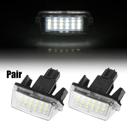 X AUTOHAUX 1 Pair LED License Plate Light White Light Fit for Toyota Camry 2012-2017 for Toyota Avalon 2013-2018 for Toyota Yaris 2012-2021 in Saudi Arabia